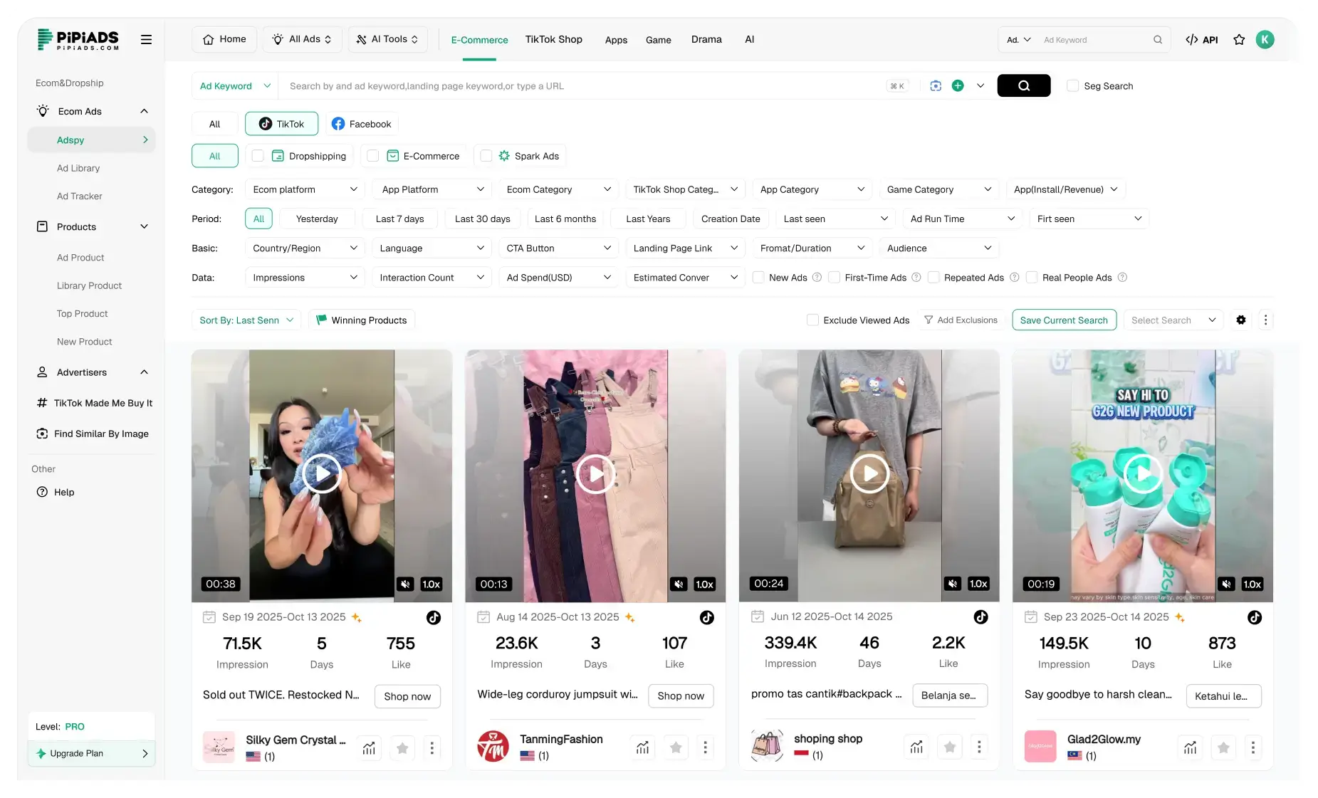 Publicités TikTok E-commerce
