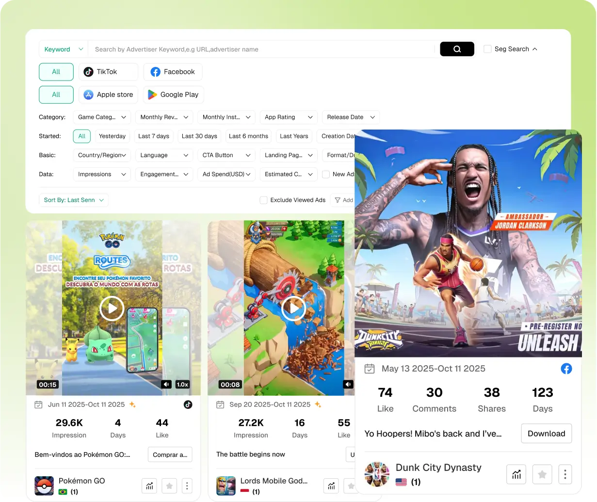 Trouvez les jeux tendance grâce aux données publicitaires