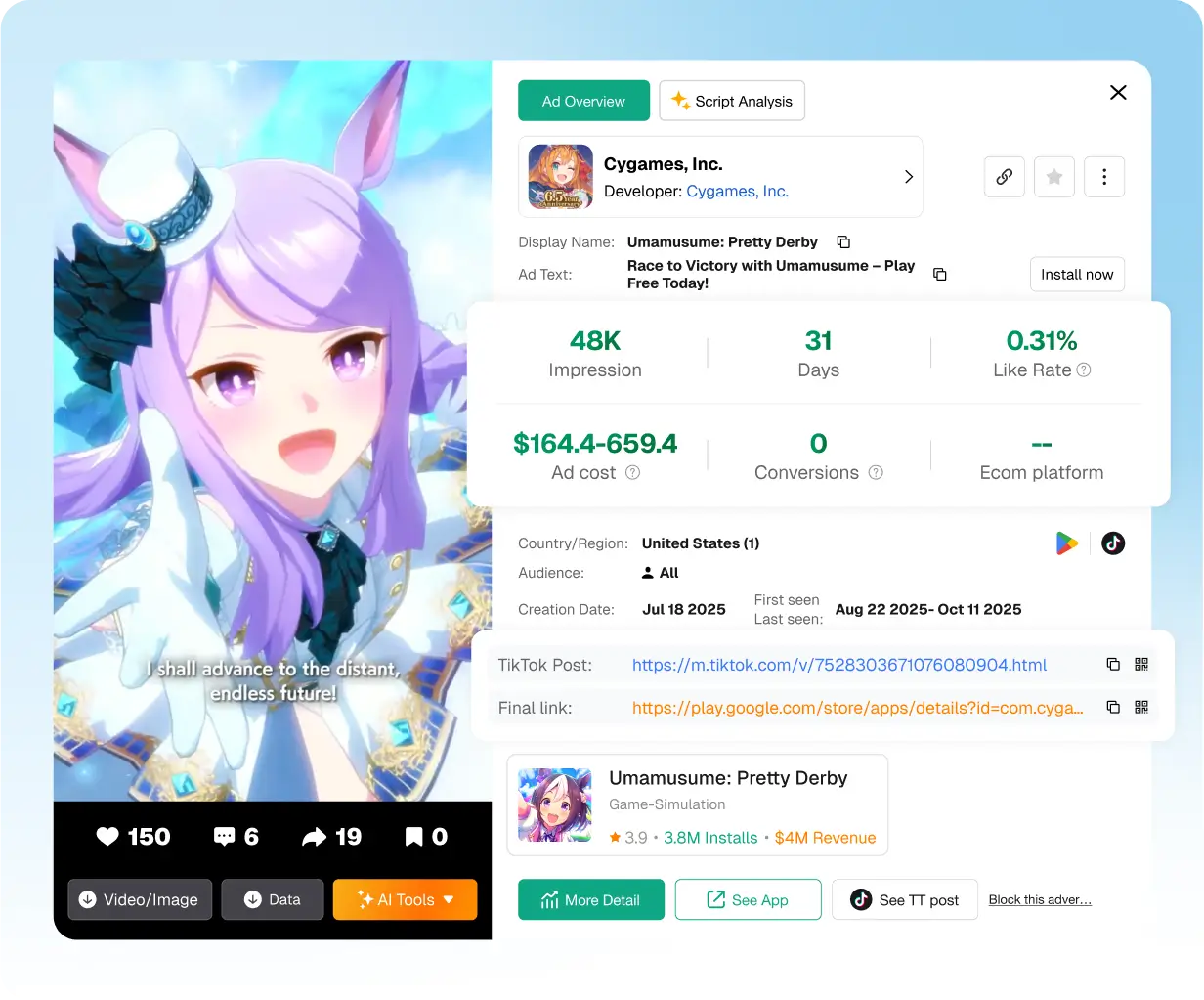 Analysez les dépenses publicitaires et les performances de conversion des jeux