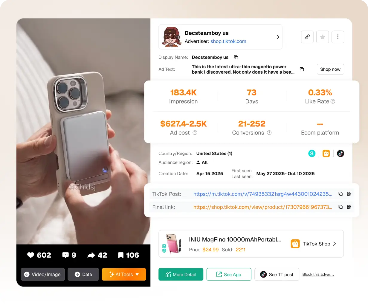 Suivre les Magasins TikTok Shop des Concurrents