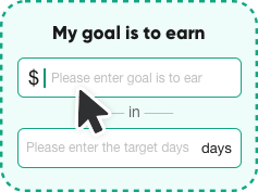 Enter your revenue goal and days